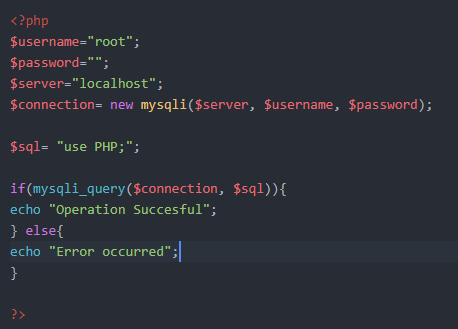 Connecting MySQL database PHP