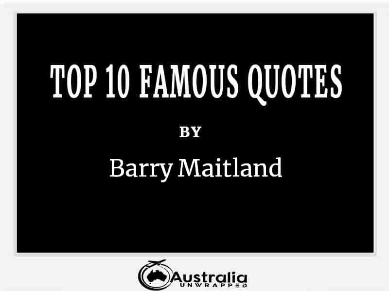 Top 10 Famous Quotes by Author Barry Maitland