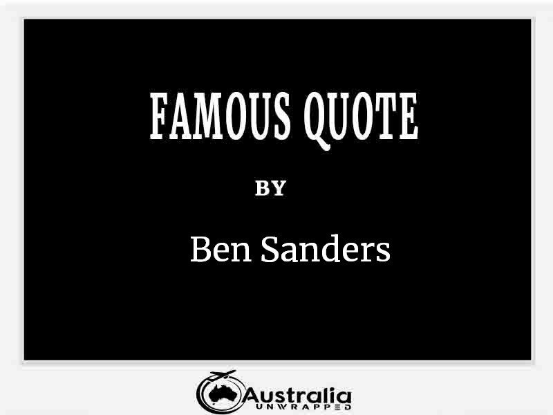 Top 1 Famous Quotes by Author Ben Senders