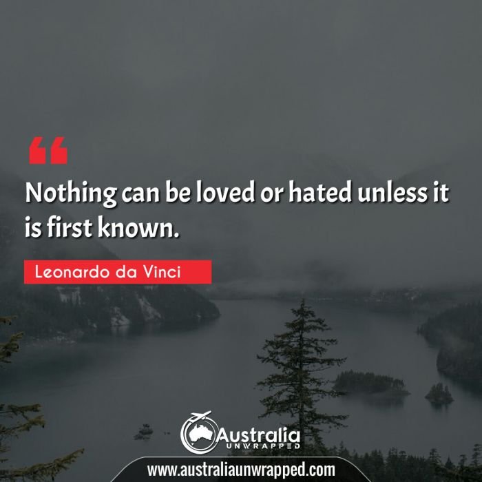 Nothing can be loved or hated unless it is first known.
 