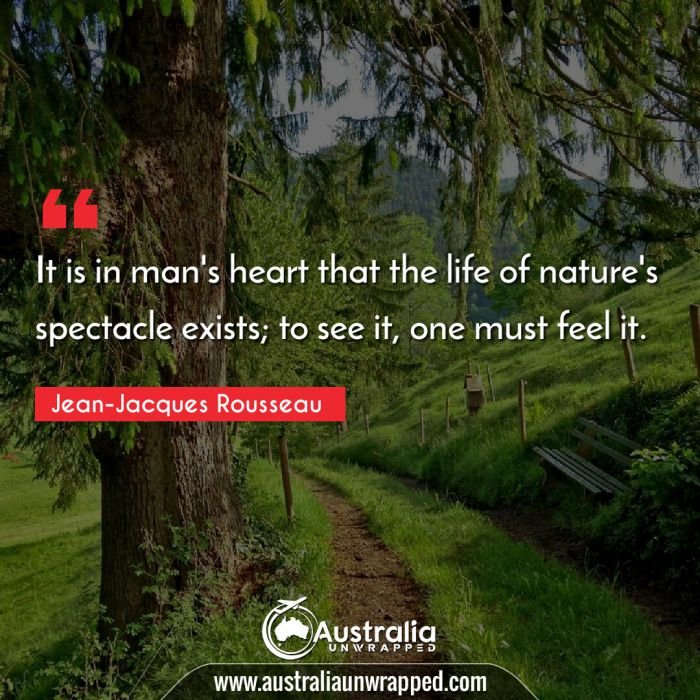  It is in man's heart that the life of nature's spectacle exists; to see it, one must feel it.
