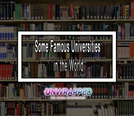 Some Famous Universities in the World