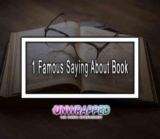 1 Famous Saying About Book
