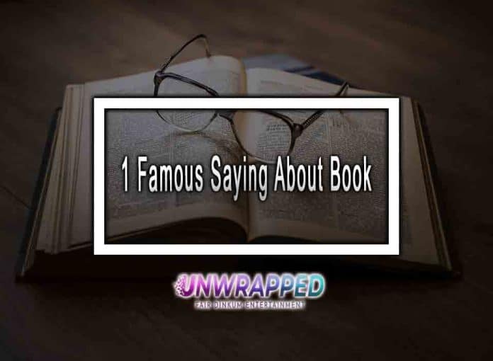 1 Famous Saying About Book