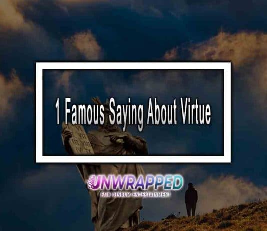 1 Famous Saying About Virtue
