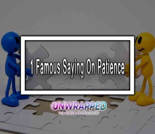 1 Famous Saying On Patience