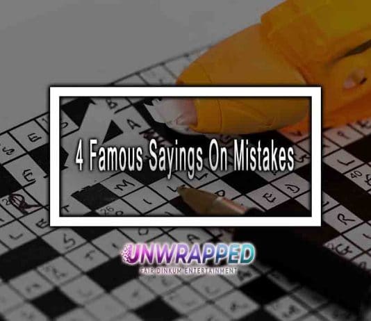 4 Famous Sayings On Mistakes