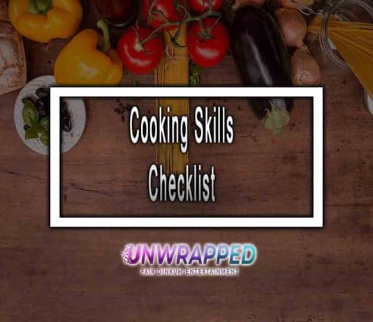 Cooking Skills Checklist