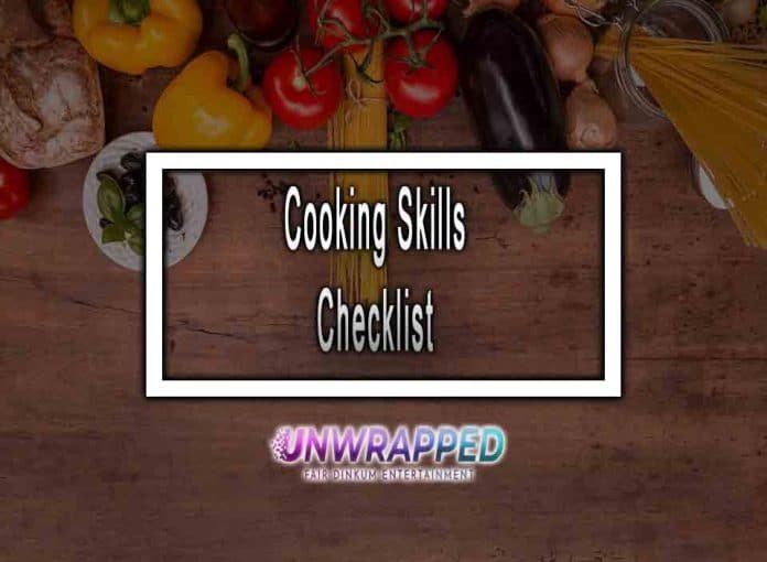 Cooking Skills Checklist