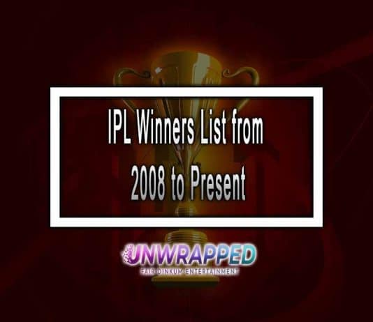 IPL Winners List from 2008 to Present