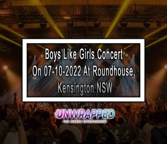 Boys Like Girls Concert On 07-10-2022 At Roundhouse, Kensington NSW Boys Like Girls Concert On 07-10-2022 At Roundhouse, Kensington NSW