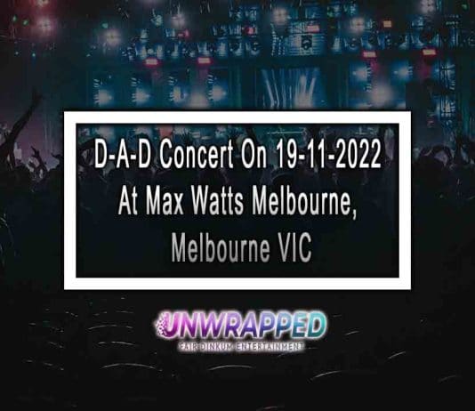D-A-D Concert On 19-11-2022 At Max Watts Melbourne, Melbourne VIC