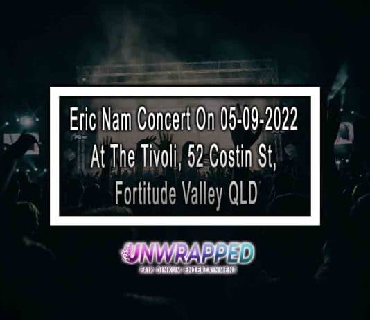 Eric Nam Concert On 05-09-2022 At The Tivoli, 52 Costin St, Fortitude Valley QLD