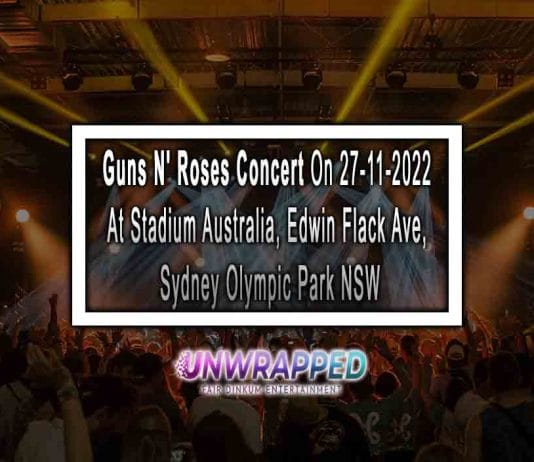 Guns N' Roses Concert On 27-11-2022 At Stadium Australia, Edwin Flack Ave, Sydney Olympic Park NSW