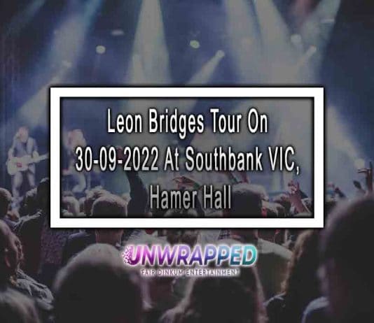 Leon Bridges Tour On 30-09-2022 At Southbank VIC, Hamer Hall