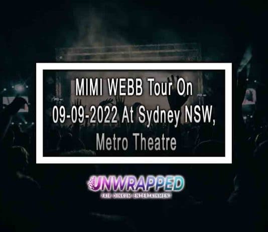 MIMI WEBB Tour On 09-09-2022 At Sydney NSW, Metro Theatre