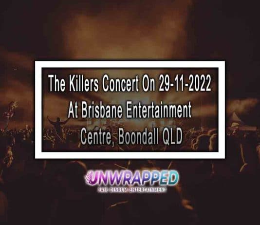 The Killers Concert On 29-11-2022 At Brisbane Entertainment Centre, Boondall QLD