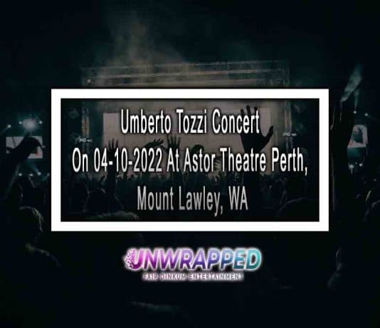 Umberto Tozzi Concert On 04-10-2022 At Astor Theatre Perth, Mount Lawley, WA