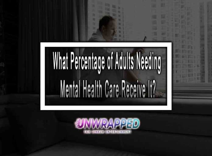 What Percentage of Adults Needing Mental Health Care Receive It