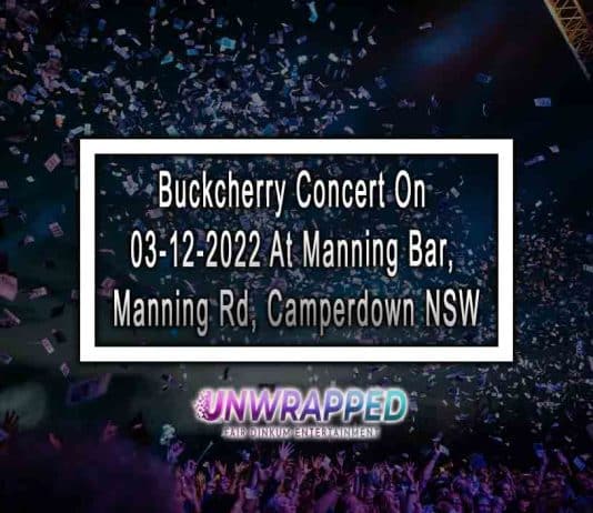 Buckcherry Concert On 03-12-2022 At Manning Bar, Manning Rd, Camperdown NSW