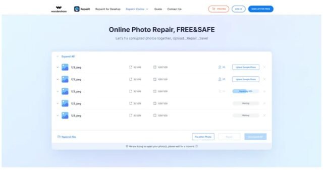 enhance blurry photos with repairit online