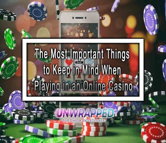 The Most Important Things to Keep in Mind When Playing in an Online Casino
