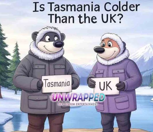 Is Tasmania colder than UK?