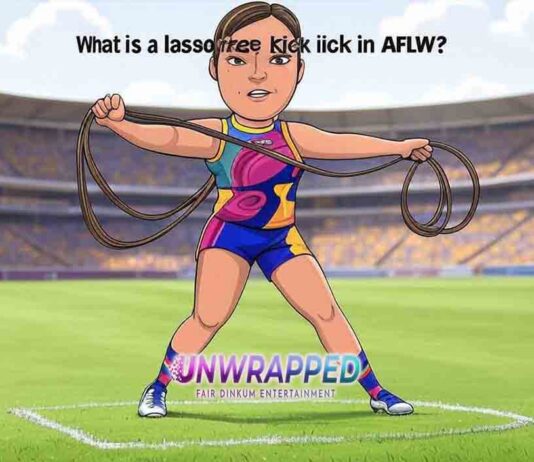 What is a lasso free kick in AFLW?