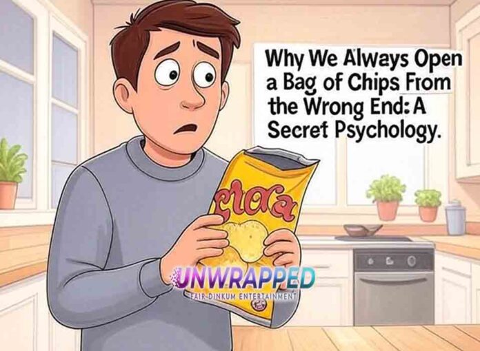 Why We Always Open a Bag of Chips From the Wrong End Why We Always Open a Bag of Chips From the Wrong End: A Secret Psychology