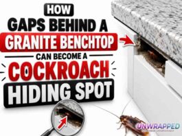 How Gaps Behind a Granite Benchtop Can Become a Cockroach Hiding Spot