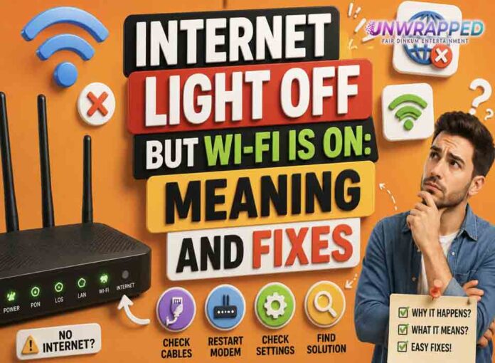Internet Light Off But Wi-Fi Is On Internet Light Off But Wi-Fi Is On
