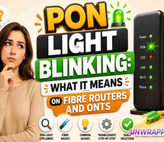 PON Light Blinking