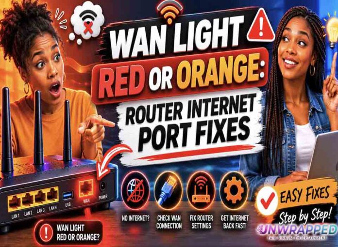 WAN Light Red or Orange: Router Internet Port Fixes