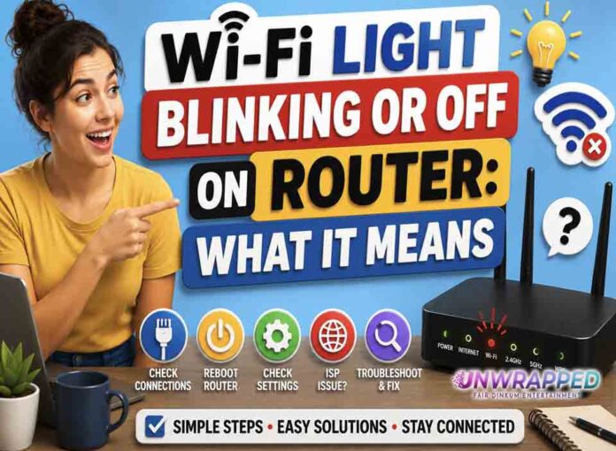 Wi-Fi Light Blinking or Off on Router