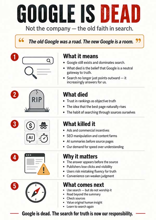 Google is dead long live the google