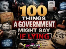 100 Things a Government Might Say if Lying