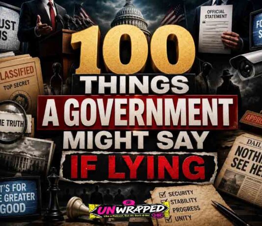 100 Things a Government Might Say if Lying