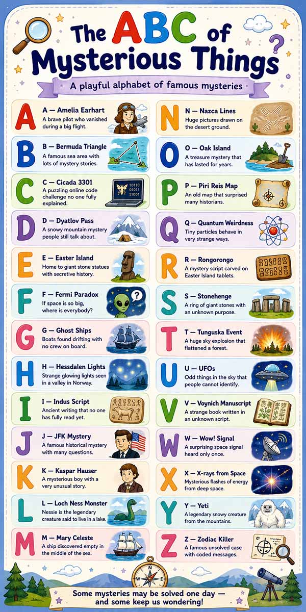 A to Z of Unexplained Things