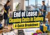 End of Lease Cleaning Costs in Sydney
